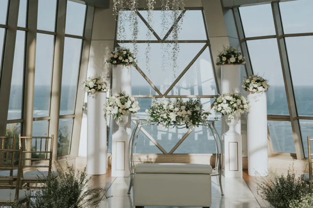 samabe chapel wedding deco