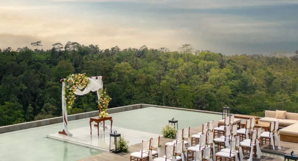 anantara ubud pool wedding venue