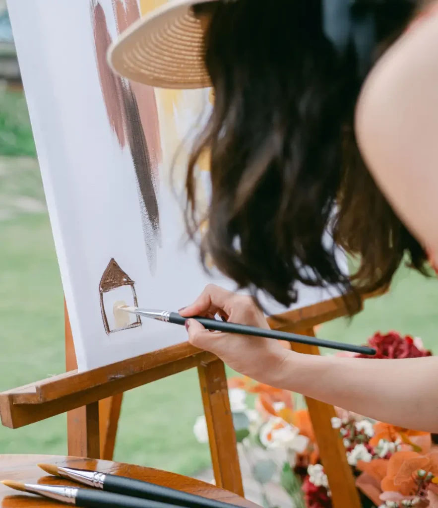 live painting wedding